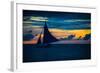 Sailing Boat at Sunset, Sea-Zhencong Chen-Framed Photographic Print