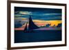 Sailing Boat at Sunset, Sea-Zhencong Chen-Framed Photographic Print