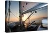 Sailing Boat Deck At Sunset-aragami12345-Stretched Canvas