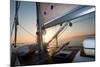Sailing Boat Deck At Sunset-aragami12345-Mounted Art Print