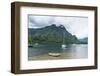 Sailing boat in Cooks Bay, Moorea, Society Islands, French Polynesia, Pacific-Michael Runkel-Framed Photographic Print