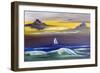 Sailing Boat  in Storm-vilax-Framed Premium Giclee Print