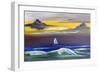 Sailing Boat  in Storm-vilax-Framed Premium Giclee Print