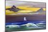 Sailing Boat  in Storm-vilax-Mounted Premium Giclee Print