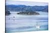 Sailing Boat in the Bay of Islands Seen from Russell, Northland Region, North Island-Matthew Williams-Ellis-Stretched Canvas