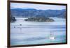 Sailing Boat in the Bay of Islands Seen from Russell, Northland Region, North Island-Matthew Williams-Ellis-Framed Photographic Print