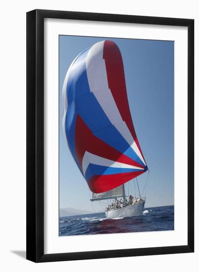 Sailing Boat in Yacht Race-null-Framed Photo