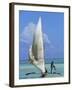 Sailing Boat, Kiwengwa Beach, Zanzibar, Tanzania, East Africa, Africa-Yadid Levy-Framed Photographic Print