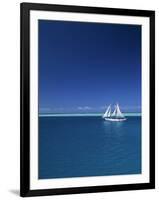 Sailing Boat, Mamanuca, Fiji-Neil Farrin-Framed Photographic Print