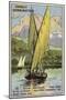 Sailing Boat of Lake Geneva-null-Mounted Giclee Print