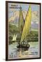 Sailing Boat of Lake Geneva-null-Framed Giclee Print