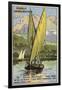 Sailing Boat of Lake Geneva-null-Framed Giclee Print