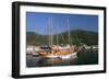 Sailing Boat Off Sami, Kefalonia, Greece-Peter Thompson-Framed Photographic Print