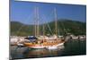 Sailing Boat Off Sami, Kefalonia, Greece-Peter Thompson-Mounted Photographic Print