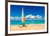 Sailing Boat on a Beautiful Summer Day at Beach in Cuba-Kamira-Framed Photographic Print