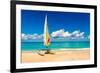 Sailing Boat on a Beautiful Summer Day at Beach in Cuba-Kamira-Framed Photographic Print