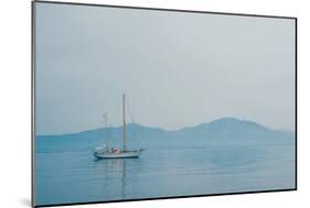 Sailing Boat on Lake-Clive Nolan-Mounted Photographic Print