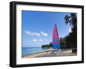 Sailing Boat on Paynes Bay, Barbados, Caribbean-Hans Peter Merten-Framed Photographic Print