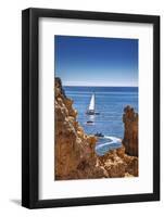 Sailing Boat, Ponta De Piedade, Lagos, Algarve, Portugal-Sabine Lubenow-Framed Photographic Print