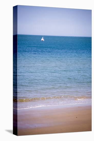 Sailing Boat, Seen from Swanage Beach, Dorset, England, United Kingdom, Europe-Matthew Williams-Ellis-Stretched Canvas