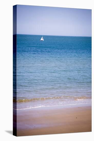 Sailing Boat, Seen from Swanage Beach, Dorset, England, United Kingdom, Europe-Matthew Williams-Ellis-Stretched Canvas