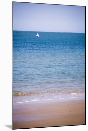 Sailing Boat, Seen from Swanage Beach, Dorset, England, United Kingdom, Europe-Matthew Williams-Ellis-Mounted Photographic Print