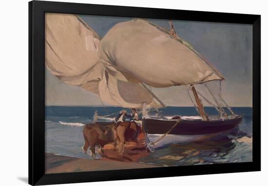 Sailing Boats, 1916 - oil on canvas. JOAQUIN SOROLLA. Location: MUSEO SOROLLA, MADRID, SPAIN-Joaquin Sorolla-Framed Poster