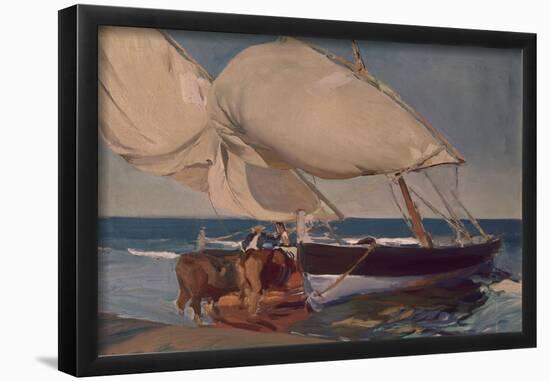 Sailing Boats, 1916 - oil on canvas. JOAQUIN SOROLLA. Location: MUSEO SOROLLA, MADRID, SPAIN-Joaquin Sorolla-Framed Poster