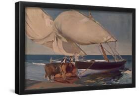 Sailing Boats, 1916 - oil on canvas. JOAQUIN SOROLLA. Location: MUSEO SOROLLA, MADRID, SPAIN-Joaquin Sorolla-Framed Poster