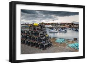 Sailing Boats and Crab Pots at Dusk in the Harbour at Anstruther, Fife, East Neuk-Andrew Sproule-Framed Photographic Print