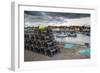 Sailing Boats and Crab Pots at Dusk in the Harbour at Anstruther, Fife, East Neuk-Andrew Sproule-Framed Photographic Print