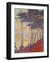 Sailing Boats and Pine Trees, 1896-Paul Signac-Framed Giclee Print