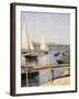 Sailing Boats at Argenteuil-Gustave Caillebotte-Framed Giclee Print