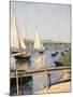 Sailing Boats at Argenteuil-Gustave Caillebotte-Mounted Giclee Print