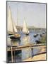 Sailing Boats at Argenteuil-Gustave Caillebotte-Mounted Giclee Print