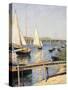 Sailing Boats at Argenteuil-Gustave Caillebotte-Stretched Canvas