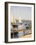 Sailing Boats at Argenteuil-Gustave Caillebotte-Framed Giclee Print