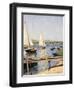 Sailing Boats at Argenteuil-Gustave Caillebotte-Framed Art Print