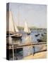 Sailing Boats at Argenteuil-Gustave Caillebotte-Stretched Canvas