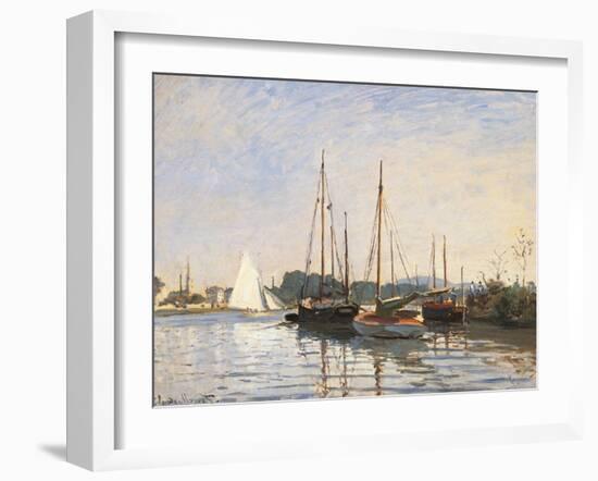 Sailing Boats at Argenteuil-Claude Monet-Framed Art Print