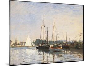 Sailing Boats at Argenteuil-Claude Monet-Mounted Art Print