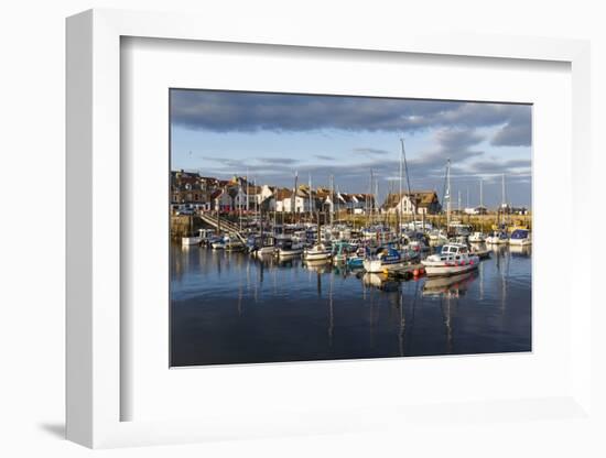 Sailing Boats at Sunset in the Harbour at Anstruther, Fife, East Neuk, Scotland, United Kingdom-Andrew Sproule-Framed Photographic Print