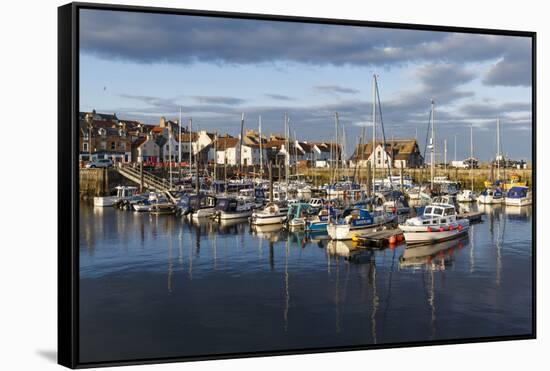 Sailing Boats at Sunset in the Harbour at Anstruther, Fife, East Neuk, Scotland, United Kingdom-Andrew Sproule-Framed Stretched Canvas