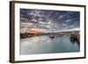 Sailing Boats at Sunset in the Harbour at Anstruther, Fife, East Neuk, Scotland, United Kingdom-Andrew Sproule-Framed Photographic Print