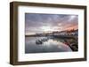 Sailing Boats at Sunset in the Harbour at St. Monans, Fife, East Neuk, Scotland, United Kingdom-Andrew Sproule-Framed Photographic Print