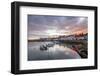 Sailing Boats at Sunset in the Harbour at St. Monans, Fife, East Neuk, Scotland, United Kingdom-Andrew Sproule-Framed Photographic Print