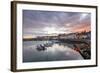 Sailing Boats at Sunset in the Harbour at St. Monans, Fife, East Neuk, Scotland, United Kingdom-Andrew Sproule-Framed Photographic Print