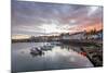 Sailing Boats at Sunset in the Harbour at St. Monans, Fife, East Neuk, Scotland, United Kingdom-Andrew Sproule-Mounted Photographic Print