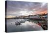 Sailing Boats at Sunset in the Harbour at St. Monans, Fife, East Neuk, Scotland, United Kingdom-Andrew Sproule-Stretched Canvas