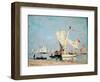 Sailing Boats, C, 1869 (Oil on Wood)-Eugene Louis Boudin-Framed Giclee Print